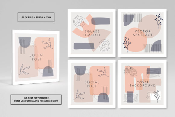 Abstract Trendy Square Cover Design 83: Graphics for Modern Branding
