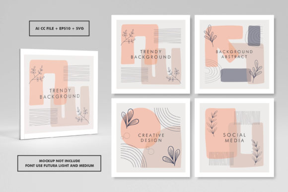 Abstract Trendy Square Cover Design 84: Graphics for Modern Publishing