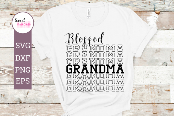 Blessed Grandma Mirrored Graphics and Crafts