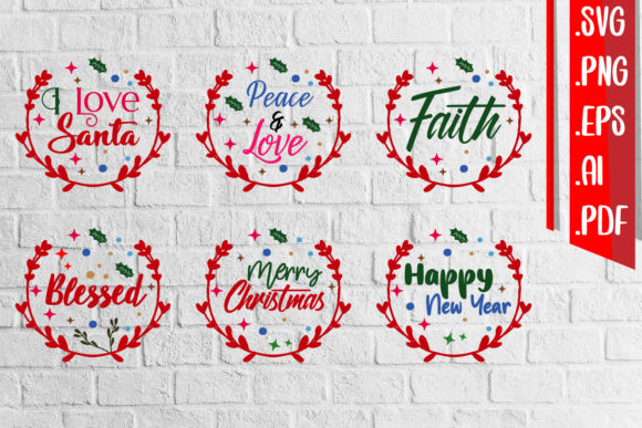 Christmas Text Rounded Svg Eps 3