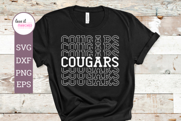 Cougars Mirror Word Cut File for Graphics and Crafts