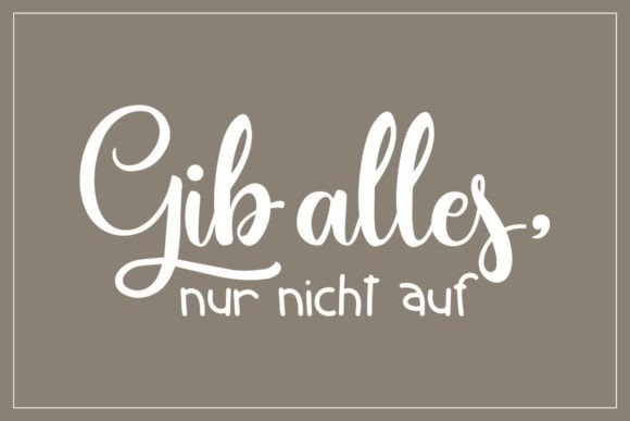Gib Alles, Nur Nicht Auf: Graphics for Crafts and Content