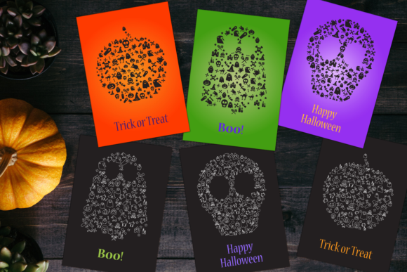 Happy Halloween Silhouettes Set Graphics