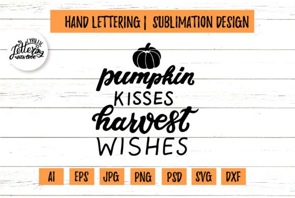 Pumpkin Kisses Harvest Wishes Graphics