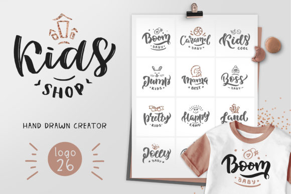 Set of Logos for Kids Shop: Graphics & Illustrations for Branding