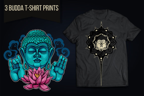 Shows Buddha Sutra and the Lotus: Graphics for Creative Design