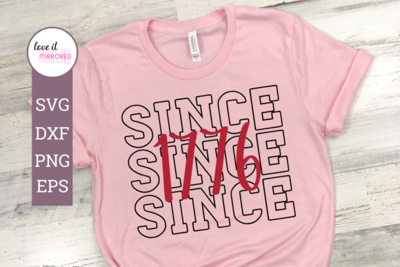 Since 1776 Mirror Word Graphics for Crafts