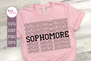 Sophomore Mirror Word Cut File: Graphics & Crafts