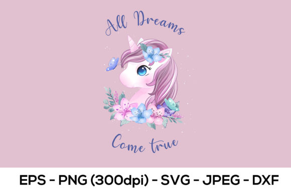 Unicorn Watercolor Sublimation